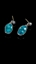 Show details for Shinning Sea Blue Platinum Plated Drop & Dangle