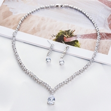 Show details for  Copper Brass Wedding Necklace And Earring Sets 1JJ050902S