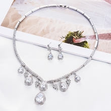 Show details for Cubic Zirconia Wedding Necklace And Earring Sets 1JJ050905S