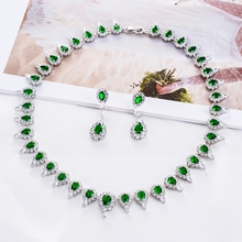 Show details for Big Cubic Zirconia Necklace And Earring Sets 1JJ050914S