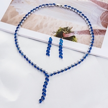 Show details for Cubic Zirconia Wedding Necklace And Earring Sets 1JJ050935S