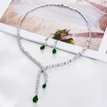 Show details for Cubic Zirconia Luxury Necklace And Earring Sets 1JJ050938S