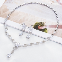 Show details for Cubic Zirconia Luxury Necklace And Earring Sets 1JJ050941S