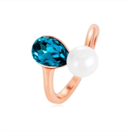 Picture of Delicate Curvy Small Rose Gold Plated Fashion Rings