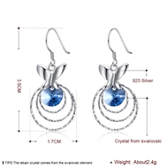 Picture of  Swarovski Element Simple Dangle Earrings 3LK053675E