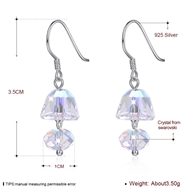 Picture of  925 Sterling Silver Medium Dangle Earrings 3LK053690E