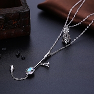 Picture of  925 Sterling Silver Simple Pendant Necklaces 3LK054347N