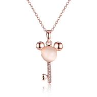 Picture of Hypoallergenic Rose Gold Plated White Pendant Necklace with Easy Return