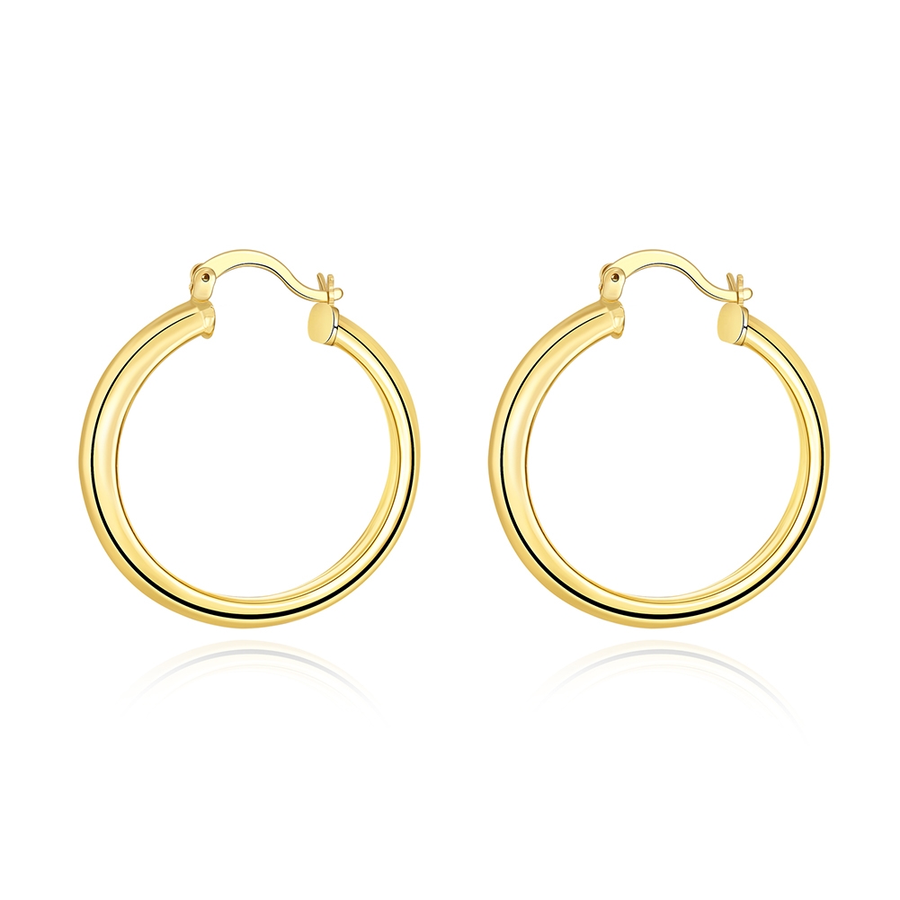 Simple Gold Plated Small Hoop Earrings with Price