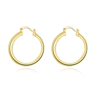 Picture of Simple Gold Plated Small Hoop Earrings with Price