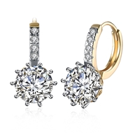 Picture of Fancy Medium White Small Hoop Earrings