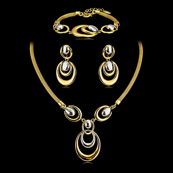 Picture of Zinc Alloy Gold Plated 3 Piece Jewelry Set From Reliable Factory