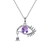 Picture of Classic Purple Pendant Necklace with Wow Elements