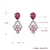 Picture of 925 Sterling Silver Pink Dangle Earrings at Great Low Price