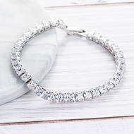 Picture of Low Cost Platinum Plated Casual Tennis Bracelet with Full Guarantee