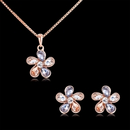 Picture of Wholesale Rose Gold Plated Zinc Alloy Necklace and Earring Set with No-Risk Return