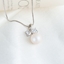 Show details for Charming White Small Pendant Necklace As a Gift