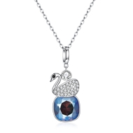 Picture of Pretty Swarovski Element 925 Sterling Silver Pendant Necklace