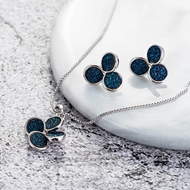 Picture of Impressive Blue Classic Necklace and Earring Set with Beautiful Craftmanship
