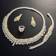 Picture of Filigree Big White 4 Piece Jewelry Set