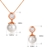 Picture of Trendy Rose Gold Plated Copper or Brass Necklace and Earring Set Shopping