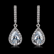 Picture of Charming White Cubic Zirconia Dangle Earrings