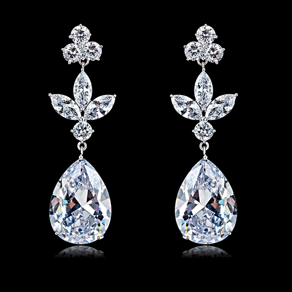 Picture of Reasonably Priced Platinum Plated Luxury Dangle Earrings with Low Cost