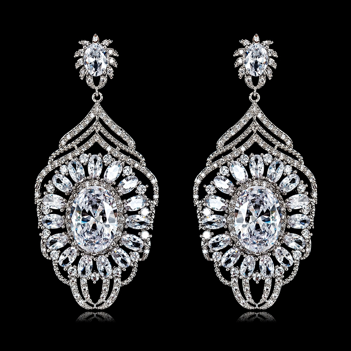 Good Cubic Zirconia Casual Dangle Earrings