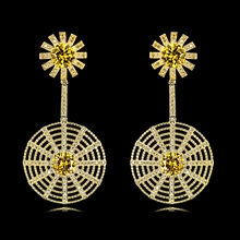 Show details for Low Cost Gold Plated Copper or Brass Dangle Earrings with Price