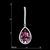 Picture of The Best Discount Platinum Plated Single Stone Drop & Dangle
