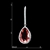 Picture of Timeless Collection Swarovski Element Red Drop & Dangle