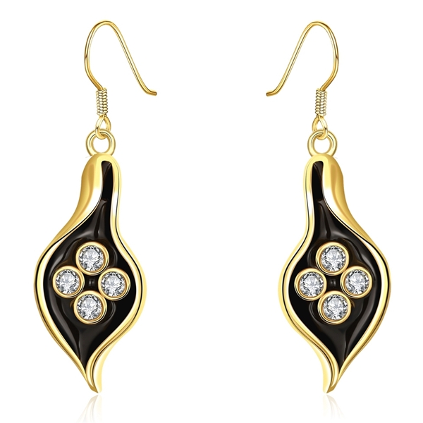 Picture of Best Cubic Zirconia Gold Plated Drop & Dangle Earrings