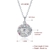 Picture of Delicate Small Platinum Plated Pendant Necklace
