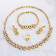 Picture of Fashion Cubic Zirconia Gold Plated 4 Piece Jewelry Set