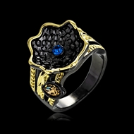 Picture of Glass Blue Fashion Ring for Female