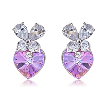 Show details for Designer Platinum Plated Fashion Stud Earrings with Easy Return