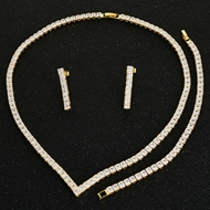 Picture of Origninal Medium Cubic Zirconia 3 Piece Jewelry Set