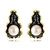 Picture of Nice Artificial Pearl Gunmetal Plated Stud Earrings