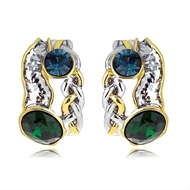 Picture of Low Cost Multi-tone Plated Zinc Alloy Stud Earrings with Low Cost