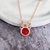 Picture of Charming Red Cubic Zirconia Pendant Necklace As a Gift