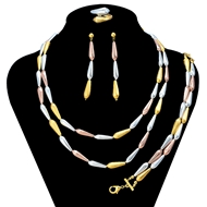 Picture of Online Wholesale None-Stone Dubai Style 4 Pieces Jewelry Sets