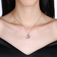 Picture of Ladies Fashion Cubic Zirconia Pendant Necklace