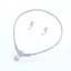Show details for Casual White Necklace and Earring Set with Fast Shipping
