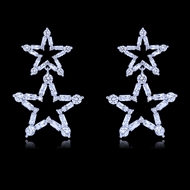 Picture of Luxury Star Dangle Earrings with Wow Elements