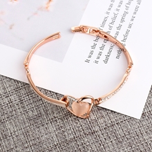 Show details for Hypoallergenic Rose Gold Plated Classic Fashion Bracelet with Easy Return