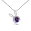 Show details for Hypoallergenic Platinum Plated Swarovski Element Pendant Necklace with Easy Return