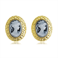 Picture of Eye-Catching Black Gold Plated Stud Earrings from Reliable Manufacturer