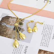 Show details for Zinc Alloy Gold Plated Necklace and Earring Set with Member Discount