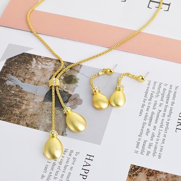 Picture of Zinc Alloy Gold Plated Necklace and Earring Set with Member Discount