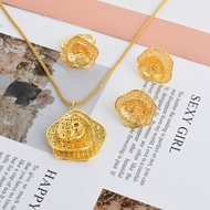 Show details for Dubai Zinc Alloy Necklace and Earring Set with Worldwide Shipping